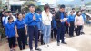 Thầy và trò trường THPT Nậm Pồ viếng bia tưởng niệm các anh hùng liệt sĩ nhân dịp xuân Tân Sửu 2021